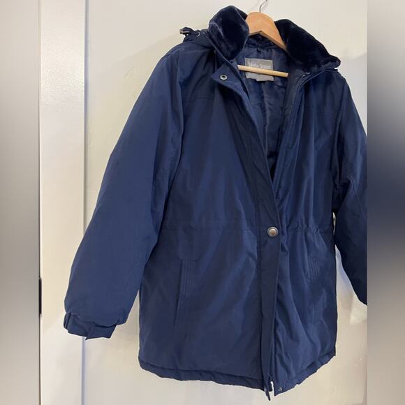 WEATHER STOPPERS Coat Jacket by Totes Size LP Powder Blue Hooded - Picture 6 of 14
